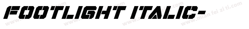 footlight italic字体转换